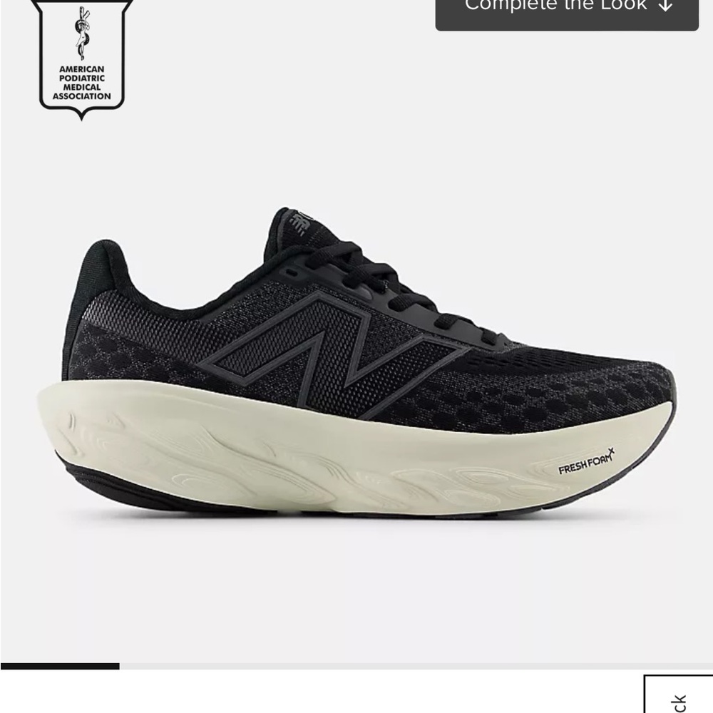 New Balance Black and Cream Sneakers